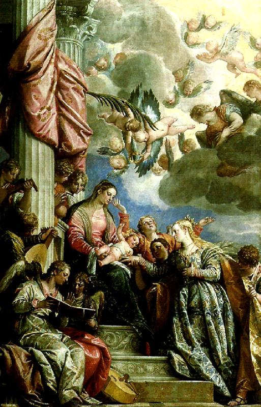 Paolo  Veronese the mystic marriage of st. oil painting image